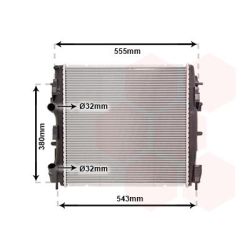 Radiatorius, variklio aušinimas VAN WEZEL 43002399