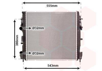 Radiatorius, variklio aušinimas VAN WEZEL 43002399