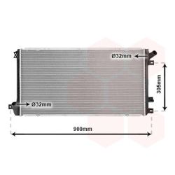 Radiatorius, variklio aušinimas VAN WEZEL 43002408