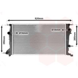 Radiatorius, variklio aušinimas VAN WEZEL 43002409