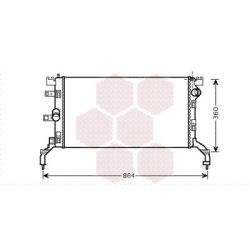 Radiatorius, variklio aušinimas VAN WEZEL 43002415