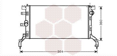 Radiatorius, variklio aušinimas VAN WEZEL 43002415