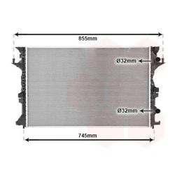 Radiatorius, variklio aušinimas VAN WEZEL 43002421
