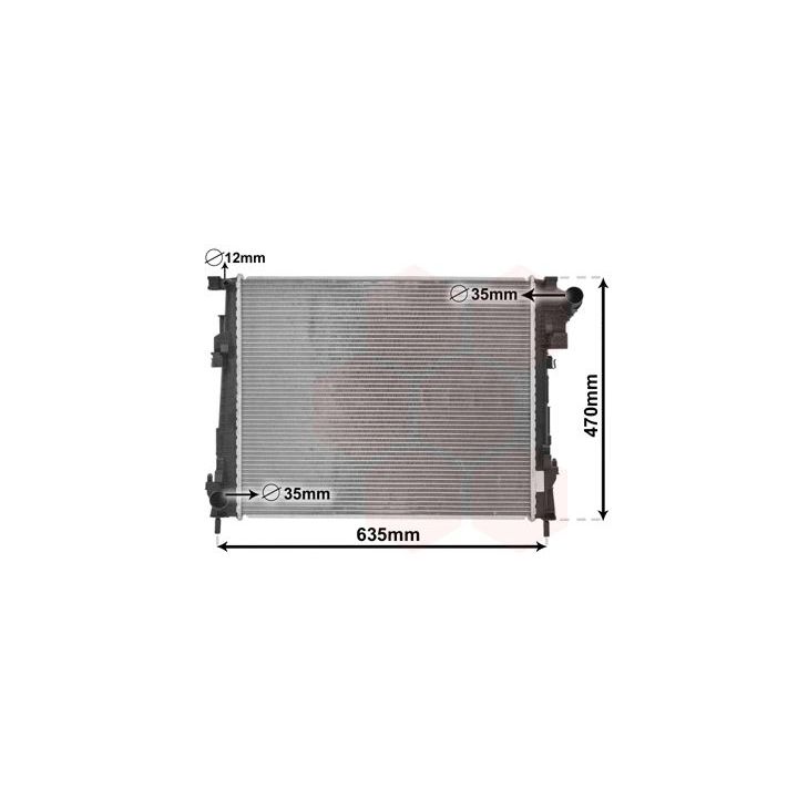 Radiatorius, variklio aušinimas VAN WEZEL 43002427