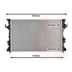 Radiatorius, variklio aušinimas VAN WEZEL 43002438
