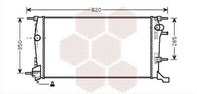 Radiatorius, variklio aušinimas VAN WEZEL 43002445