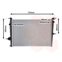 Radiatorius, variklio aušinimas VAN WEZEL 43002458