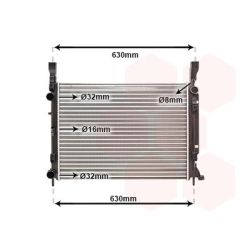 Radiatorius, variklio aušinimas VAN WEZEL 43002469