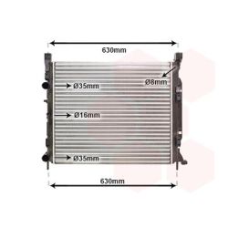 Radiatorius, variklio aušinimas VAN WEZEL 43002470