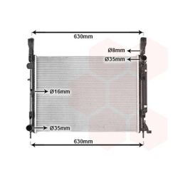 Radiatorius, variklio aušinimas VAN WEZEL 43002472