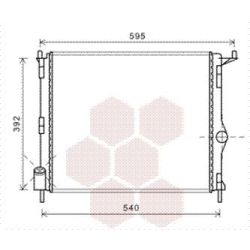 Radiatorius, variklio aušinimas VAN WEZEL 43002476
