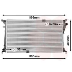 Radiatorius, variklio aušinimas VAN WEZEL 43002490