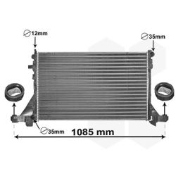 Radiatorius, variklio aušinimas VAN WEZEL 43002560