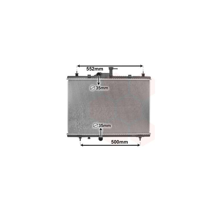 Radiatorius, variklio aušinimas VAN WEZEL 43002603