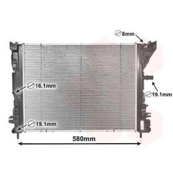 Radiatorius, variklio aušinimas VAN WEZEL 43002608