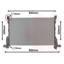 Radiatorius, variklio aušinimas VAN WEZEL 43002623