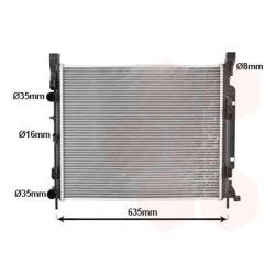 Radiatorius, variklio aušinimas VAN WEZEL 43012470