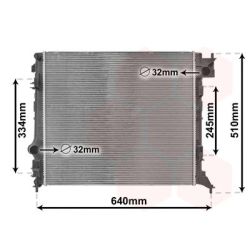 Radiatorius, variklio aušinimas VAN WEZEL 43012701
