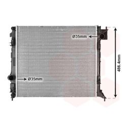 Radiatorius, variklio aušinimas VAN WEZEL 43012702