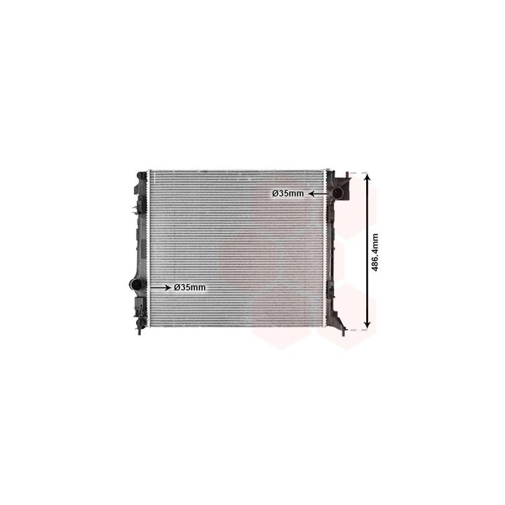 Radiatorius, variklio aušinimas VAN WEZEL 43012702