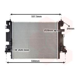 Radiatorius, variklio aušinimas VAN WEZEL 43012703