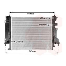 Radiatorius, variklio aušinimas VAN WEZEL 43012704