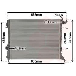 Radiatorius, variklio aušinimas VAN WEZEL 43012709
