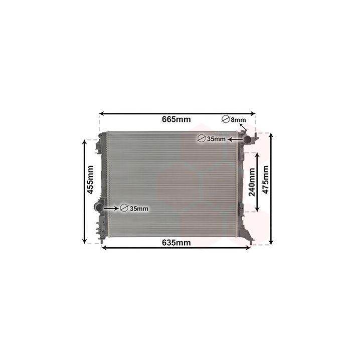 Radiatorius, variklio aušinimas VAN WEZEL 43012709
