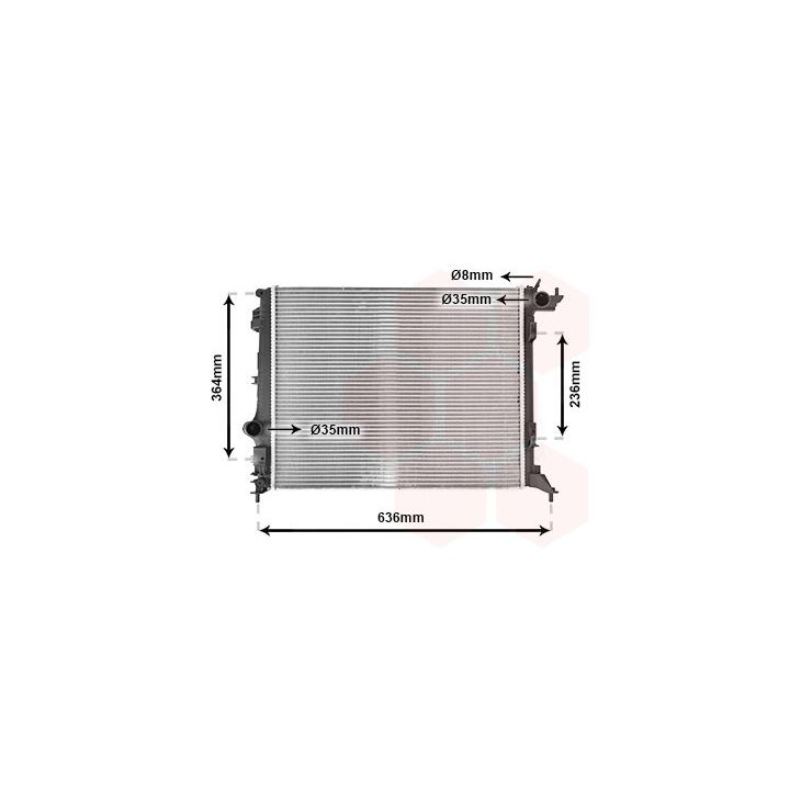 Radiatorius, variklio aušinimas VAN WEZEL 43012711