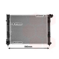 Radiatorius, variklio aušinimas VAN WEZEL 43012724