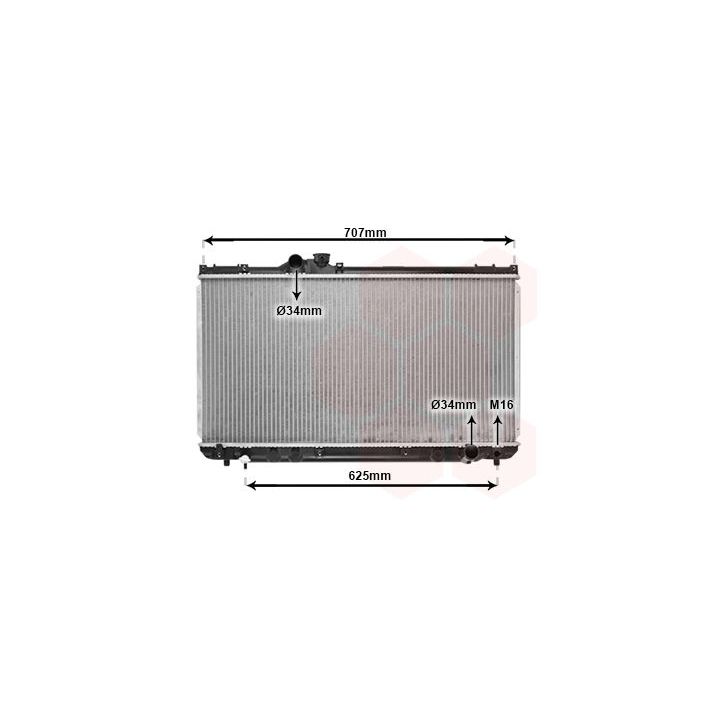 Radiatorius, variklio aušinimas VAN WEZEL 53002321