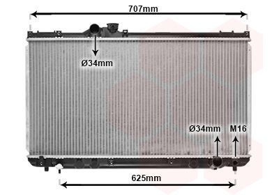 Radiatorius, variklio aušinimas VAN WEZEL 53002321