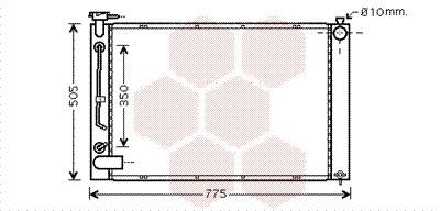 Radiatorius, variklio aušinimas VAN WEZEL 53002343