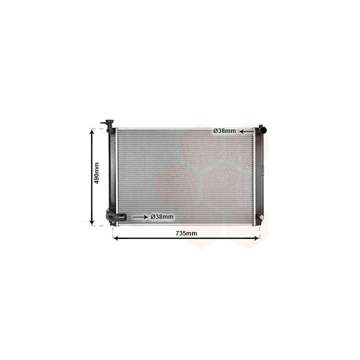 Radiatorius, variklio aušinimas VAN WEZEL 53002462