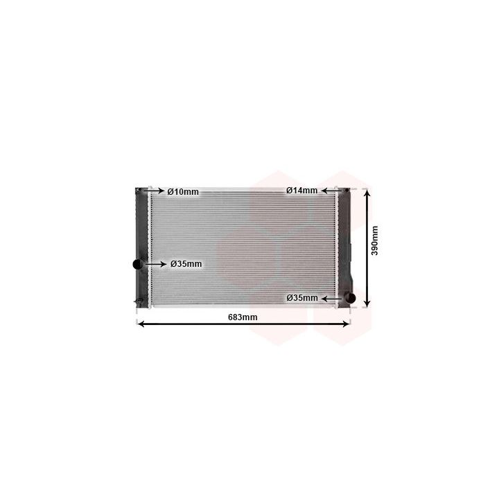 Radiatorius, variklio aušinimas VAN WEZEL 53002608