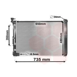 Radiatorius, variklio aušinimas VAN WEZEL 53002648