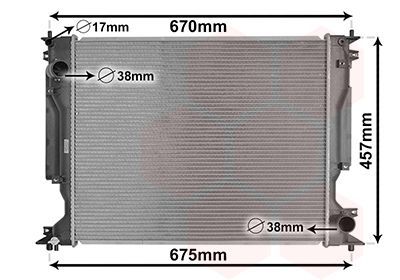Radiatorius, variklio aušinimas VAN WEZEL 53002717