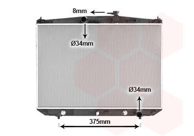 Radiatorius, variklio aušinimas VAN WEZEL 56012701