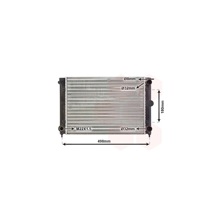 Radiatorius, variklio aušinimas VAN WEZEL 58002047