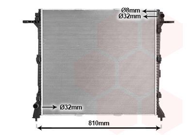 Radiatorius, variklio aušinimas VAN WEZEL 58012730