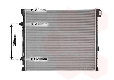 Radiatorius, variklio aušinimas VAN WEZEL 58012731