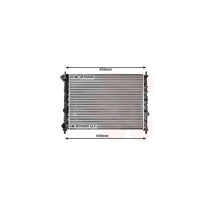 Radiatorius, variklio aušinimas VAN WEZEL 73002076