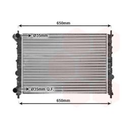 Radiatorius, variklio aušinimas VAN WEZEL 73002077