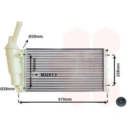 Radiatorius, variklio aušinimas VAN WEZEL 73002081