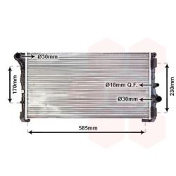 Radiatorius, variklio aušinimas VAN WEZEL 73002088