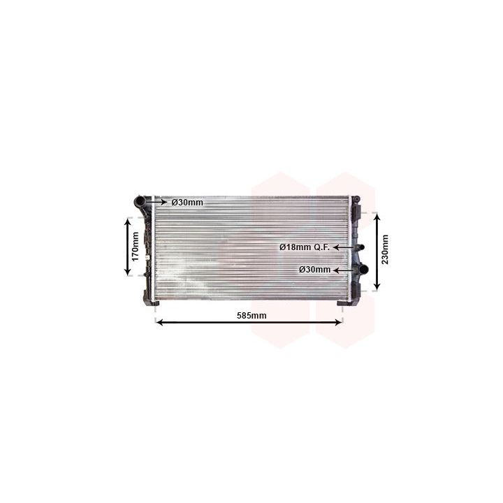 Radiatorius, variklio aušinimas VAN WEZEL 73002088