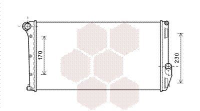 Radiatorius, variklio aušinimas VAN WEZEL 73002097