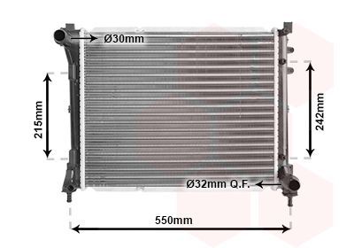 Radiatorius, variklio aušinimas VAN WEZEL 73002098