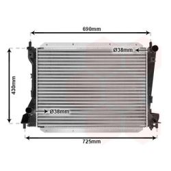 Radiatorius, variklio aušinimas VAN WEZEL 77002035