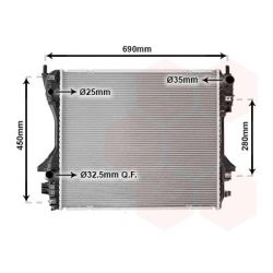 Radiatorius, variklio aušinimas VAN WEZEL 77002040